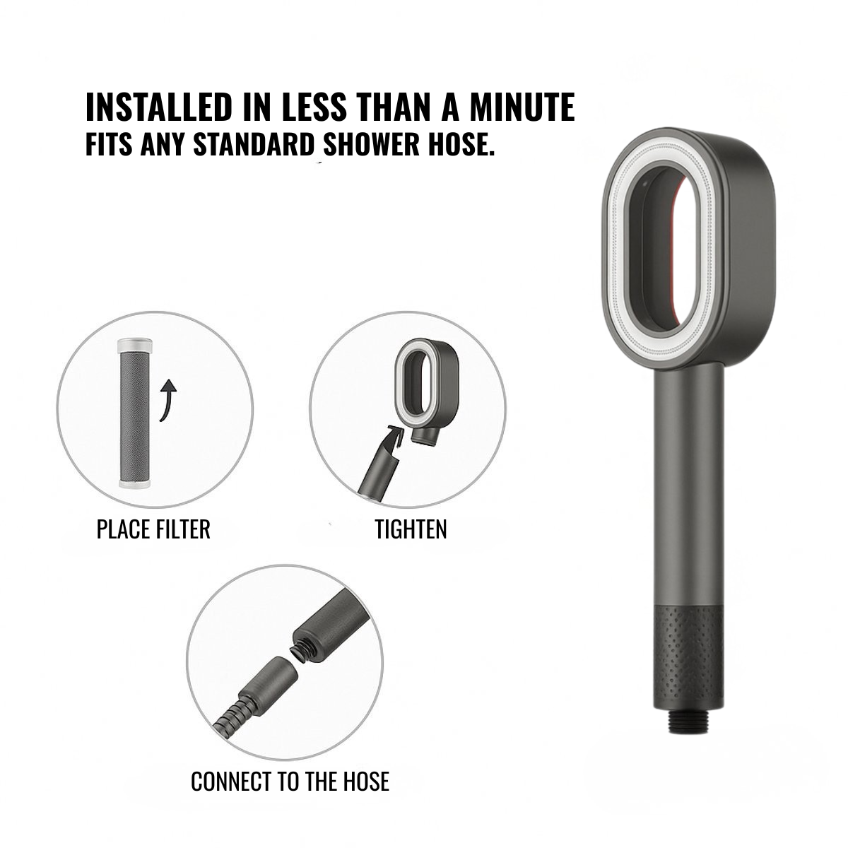 THE NOOHÉ FILTERED SHOWER HEAD